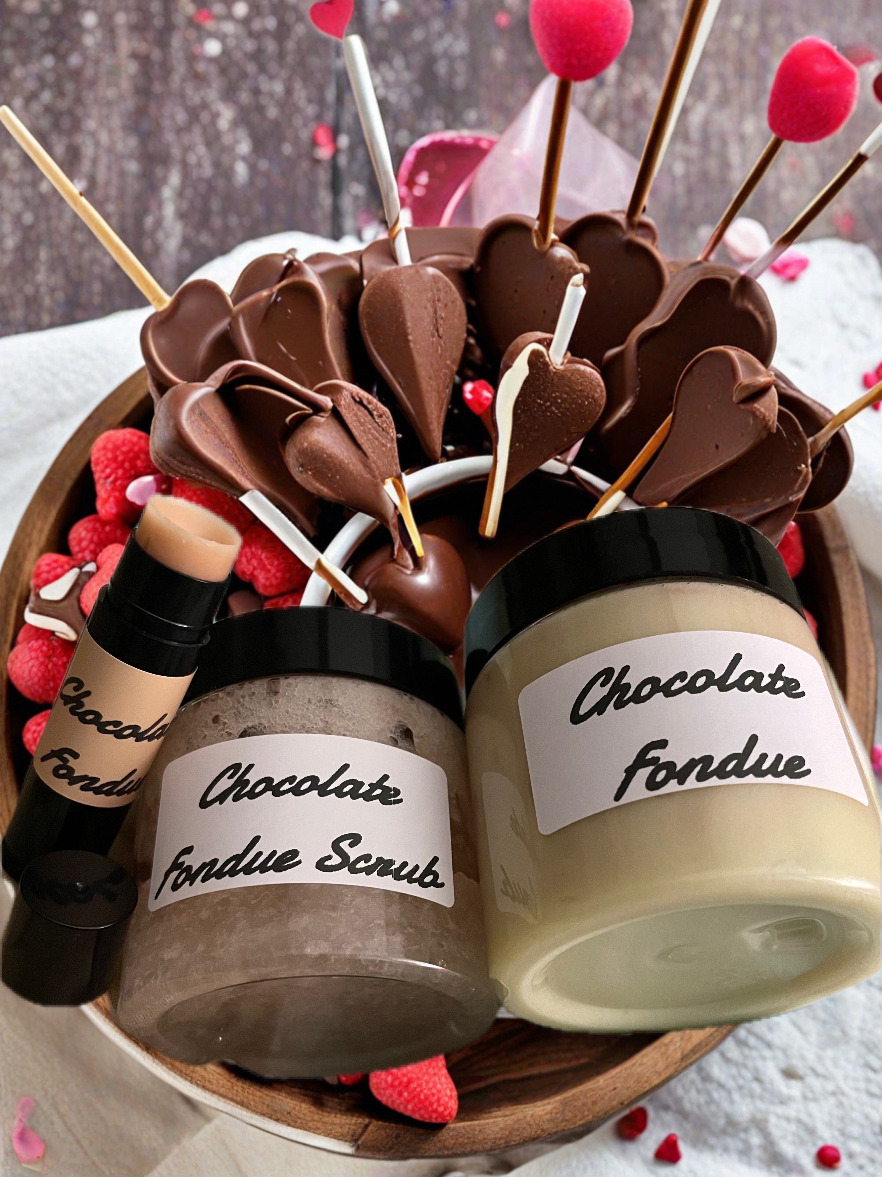 Chocolate Fondue Body and Hair Moisturizer, Body Scrub or Chapsticks