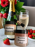 Strawberry-Champagne Body and Hair Moisturizer, Body-Scrub, or Chapstick