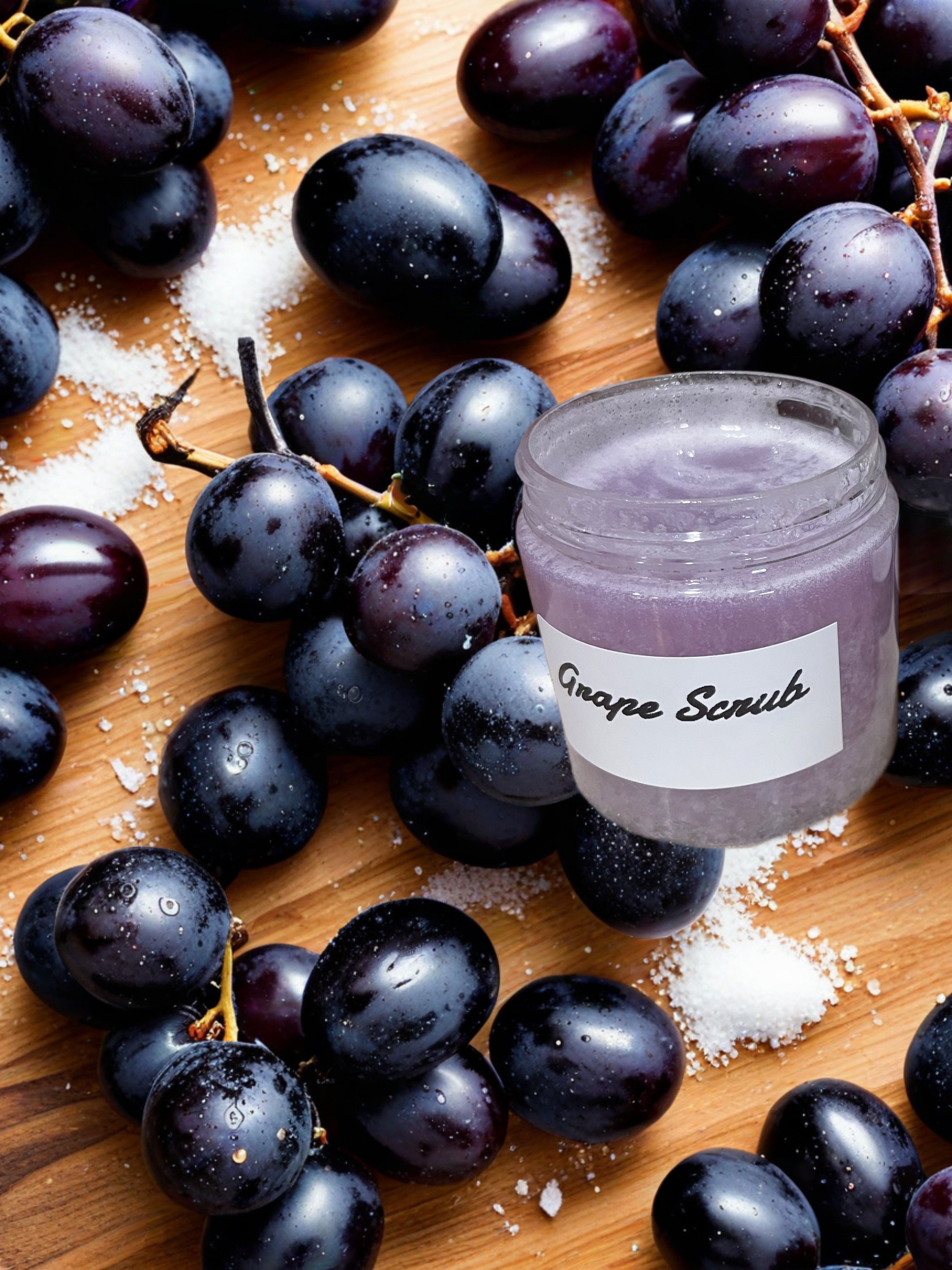 Grape Body and Hair Moisturizer, Body-Scrub, and Chapstick